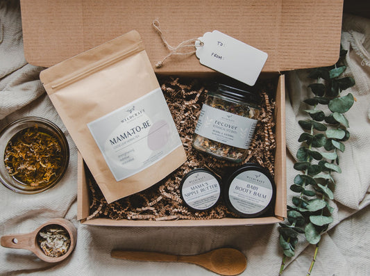 A nurturing gift box for new or expecting moms