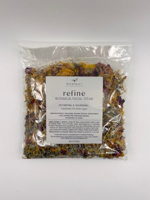 Treat your skin to a spa-like-facial without leaving the house. This herbal blend adds a boost of botanical benefits to your regular steam treatment. Formulated for all skin types with anti-inflammatory, anti-microbial, cell regenerative, and skin repairing actions promoting a balanced complexion. 